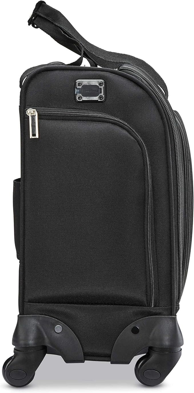 Samsonite Underseat Carry-On Spinner With USB Port, Jet Black, One Size
