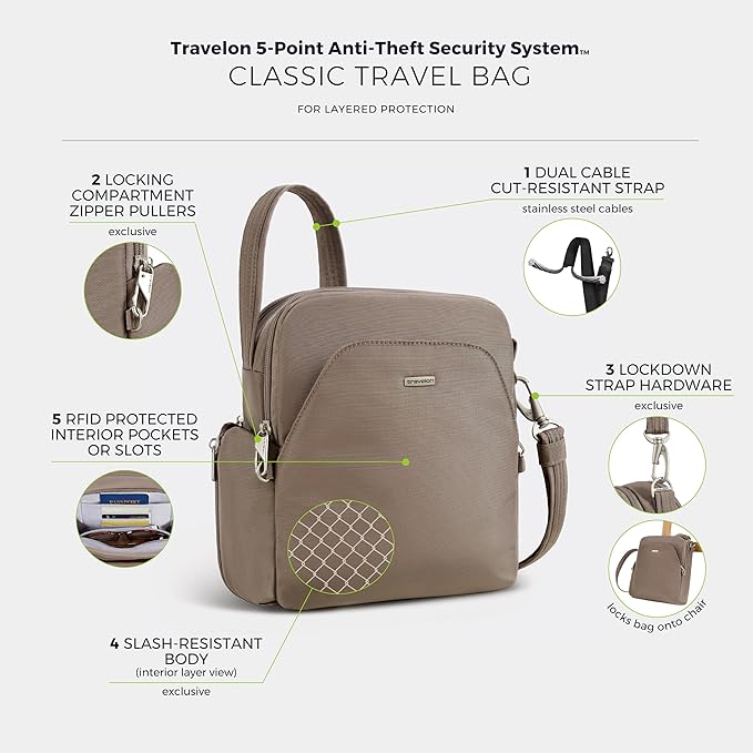 Travelon Anti-Theft Classic Travel Bag