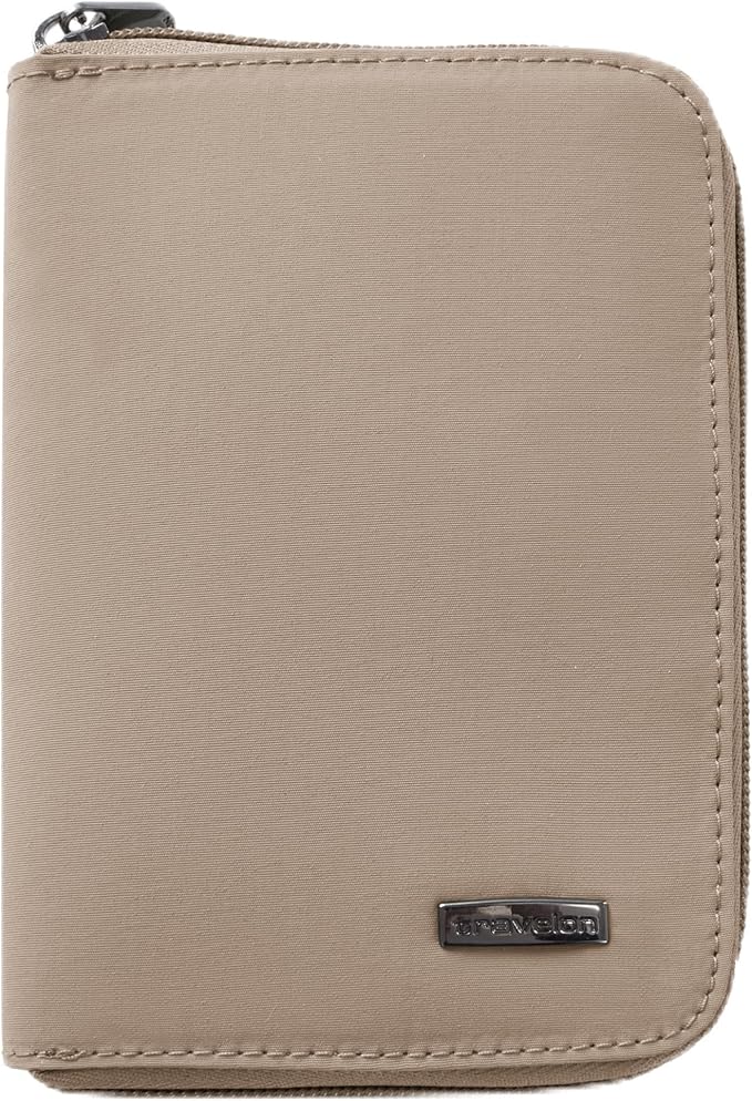 Travelon RFID Blocking Passport Zip Wallet