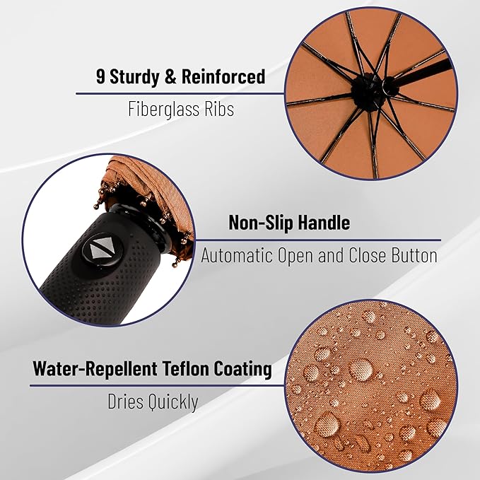 Mr. Pen- Windproof Travel Umbrella, Automatic Umbrellas for Rain, Compact