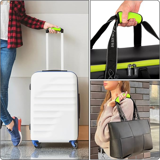 6 Pack Luggage Handle Wrap, Luggage Handle Wraps for Suitcase, Bright Green Luggage Tags, Suitcase Tags identifiers for Travel Accessories
