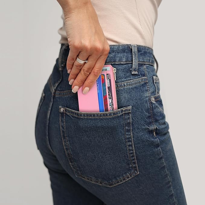 Sodsay Card Case Slim Front Pocket Wallet for Women Credit Card Holder with Keychain | Slim, Front Pocket, Credit Card Holder, with Keychain