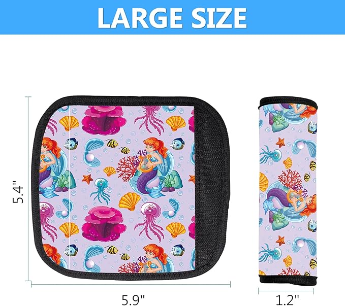 Luggage Handle Wrap 3Pcs Suitcase Identifier - Strap Wrap Cover, Easy Identification Bright Neoprene Marker Sleeve Grips Comfort Travel Accessories for Airport (Y35)