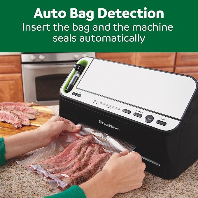 FoodSaver V4400 2-in-1 Vacuum Sealer Machine with Automatic Vacuum Sealer Bag Detection and Starter Kit