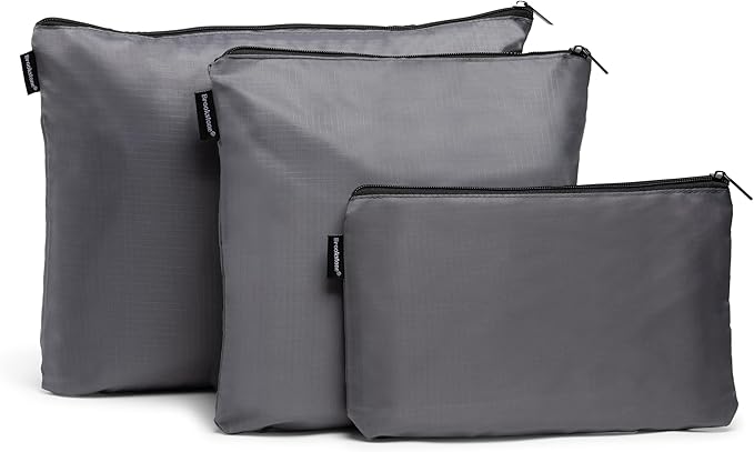 Brookstone Packing Cubes - 6 Piece Compression Packing Cubes for Travel Essentials - Luggage Sets Cube Storage Organizer Bags, Size One Size, Dark Grey