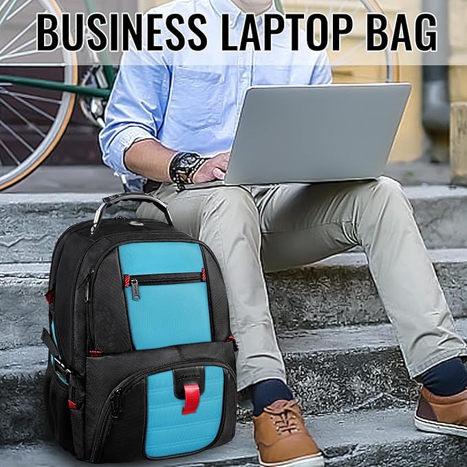 YOREPEK Large Backpack for Men, Extra Large Laptop Backpacks for Men Women, Water Resistant Travel Backpack Airline Approved Business Work Bag Fits 18.4 Inch Computer, Black