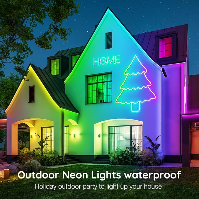 AILBTON 150Ft Neon Rope Lights,Flexible Led Rope Lights Control with App/Remote,Multiple Modes Music Sync Gaming RGB Led Neon Lights for Bedroom Outdoor