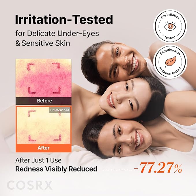 COSRX 5-PDRN Complex Collagen Gel Eye Patches for the look of Dark Circles and Uneven tone, Radiance Care for Tired Under-Eyes with Salmon DNA & Vitamin C, Korean Skincare, 60 Under Eye Patches