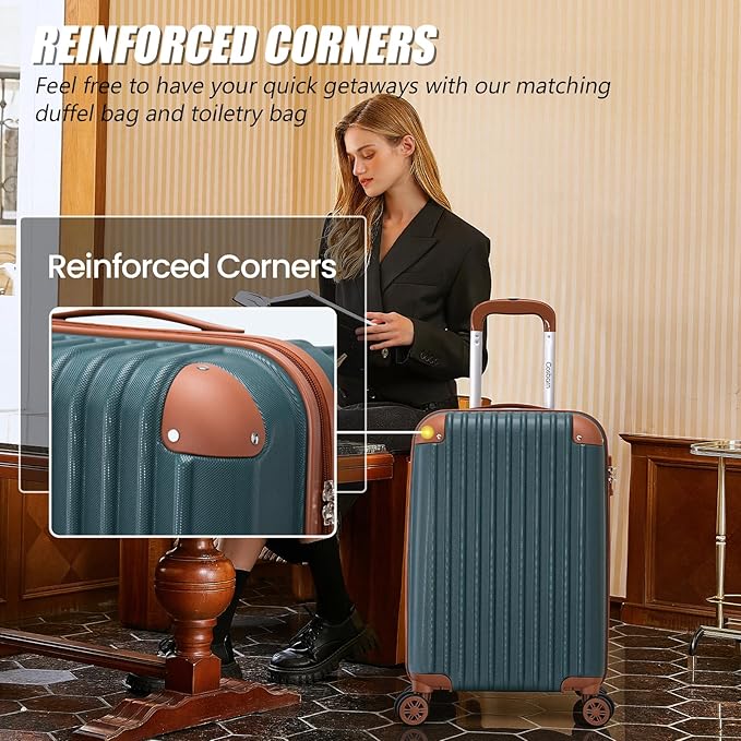 Luggage Sets 5 Piece Suitcases with Wheels, Suitcase Set ABS Hard Case Luggage with TSA Lock Spinner Wheels Durable Travel Luggage