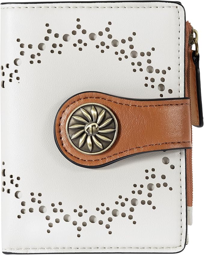 Tipmile Small Wallet for Women Bifold RFID Blocking Card Holder Leather Wallets with Zipper Coin Pocket