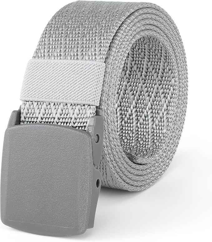 Mile High Life Nylon Web Belt Outdoor Military Belt With TSA Safe Plastic Buckle Belt