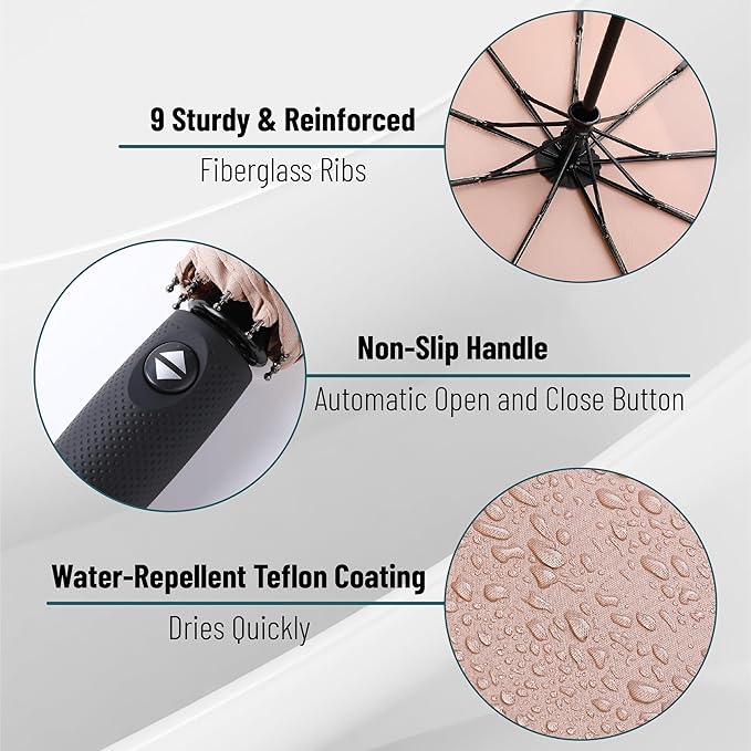 Mr. Pen- Windproof Travel Umbrella, Automatic Umbrellas for Rain, Compact
