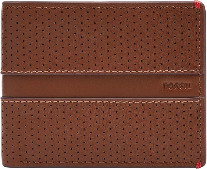 Fossil Men's Everett Leather Bifold with Flip ID Wallet