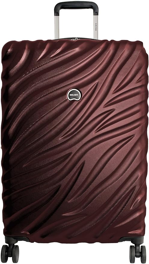 DELSEY PARIS Alexis Durable Luggage Set, Expandable & Lightweight 4-Wheel Spinners, Easy Grip for Smooth Journeys, TSA-Lock Incorporated, Men and Women, Burgundy, 2-Piece Set (21"/25")