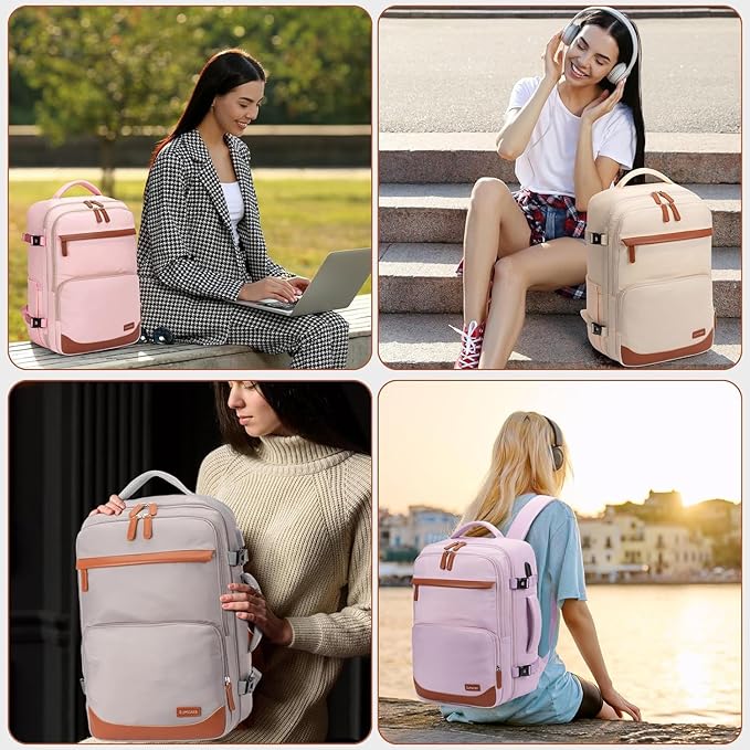 50L Travel Backpack, Water-Resistant Carry On Backpack for Men Women, Business Laptop Backpack for Trips & Commutes, Fits 18 Inch Laptop