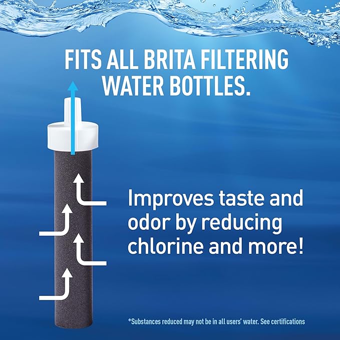 Brita 36386 Premium Water Filter Bottles, 26oz, Night Sky