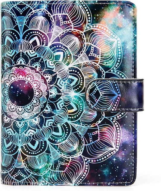 Passport Holder for Travel Essentials, RFID Blocking Passport Wallet Cover with Magnetic Closure, Passport Book Holders for Women and Men (Mandala in the Galaxy)