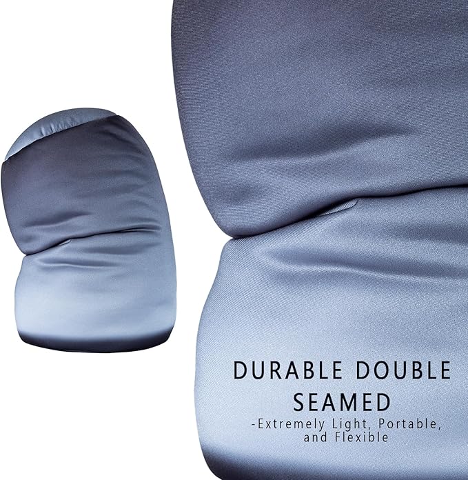 Squishy Microbead Neck Pillow, 7Inch x 12Inch Soft Travel Body Bed Pillow Bean Pillow for Kids Adult Chair Sleeping Car Seat, Fun Dormroom (Gray Coloful)