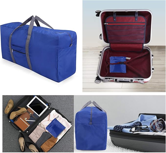 REDCAMP 100L Extra Large Duffle Bag, Water Resistant Lightweight Foldable Duffel Bag for Outdoor Camping, Dark Blue