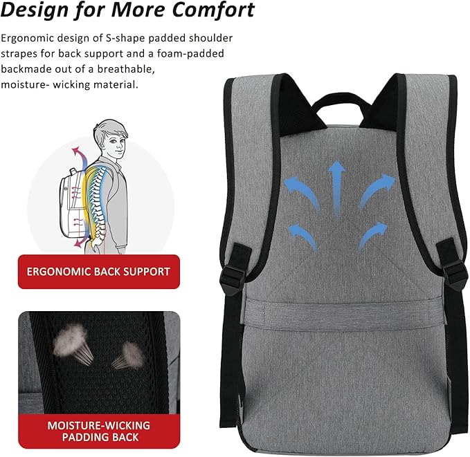 MAXTOP Travel Laptop Backpack Business Anti-theft Backpacks Water Resistant School College Bookbag