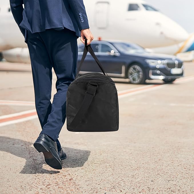 20 Inch, 40 Liter Duffel Bag for Men, Women Travel Weekender Overnight Carry-on Shoulder Duffel Tote Bag (Black)