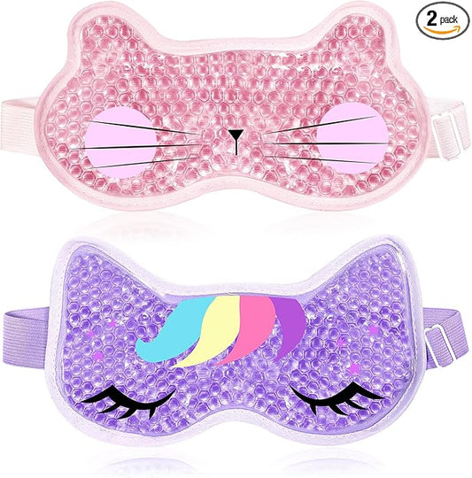 2PCS Cooling Eye Mask Gel Eye Mask, Reusable Hot Cold Therapy Cold Eye Mask for Post Surgery, Puffiness, Dark Circles, Eye Bags, Dry Eyes