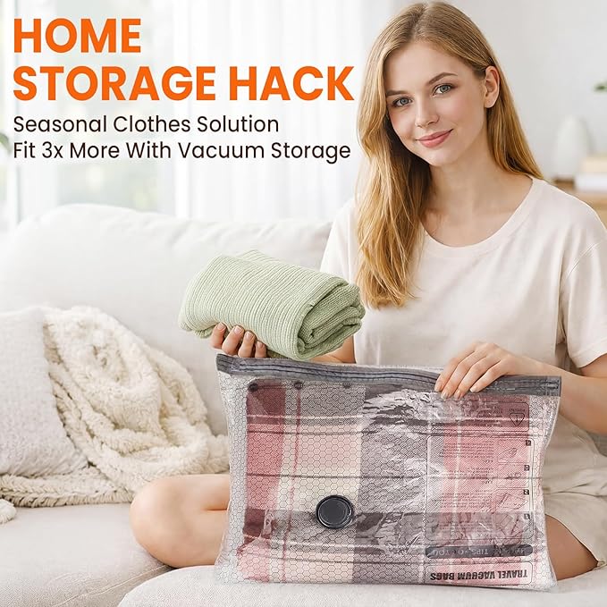 Vacuum Storage Bags for Travel, 15 Pack Vacuum Seal Bags for Clothing With Cordless Electric Pump, Space Saver Bags for Luggage, Clothes, Ideal for Home, Seasonal Storage, and Packing for Travel