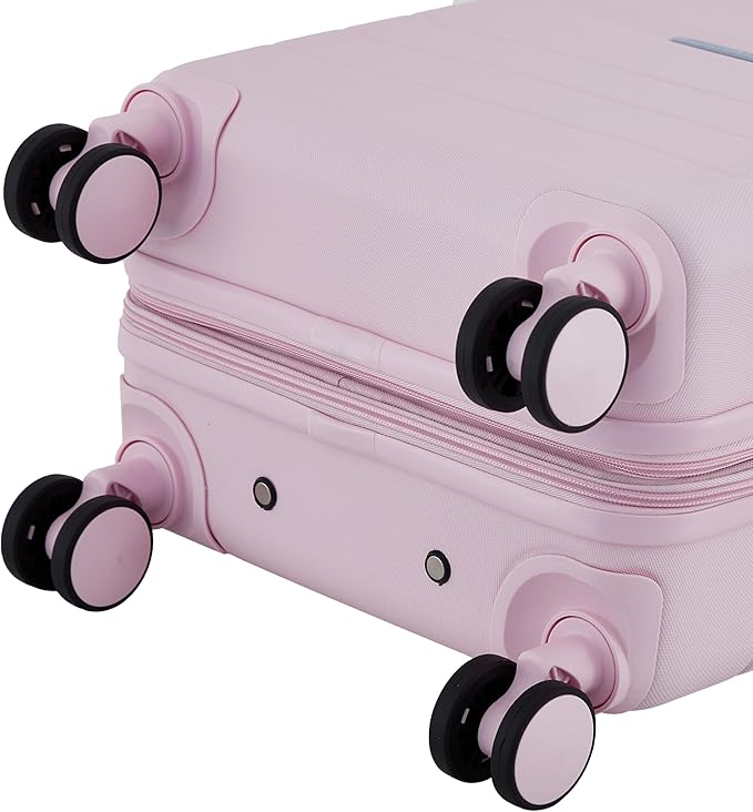 French Connection St. Martin Carry-On Luggage with Cup Holder/USB Ports, Pink A Boo