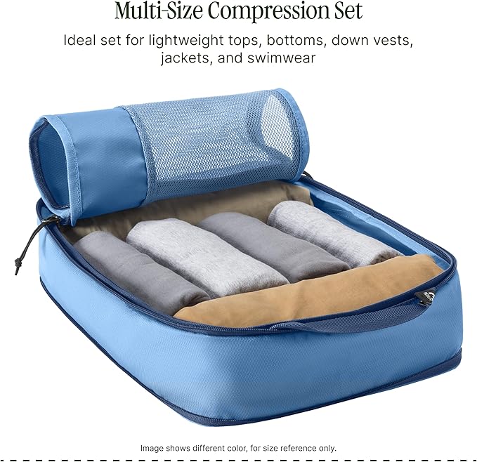 Eagle Creek Pack-It Isolate Compression - Lightweight Cube for Optimizing Luggage Space - Easy-Grab Zipper - Convenient Top Handle - Recycled Materials - Small