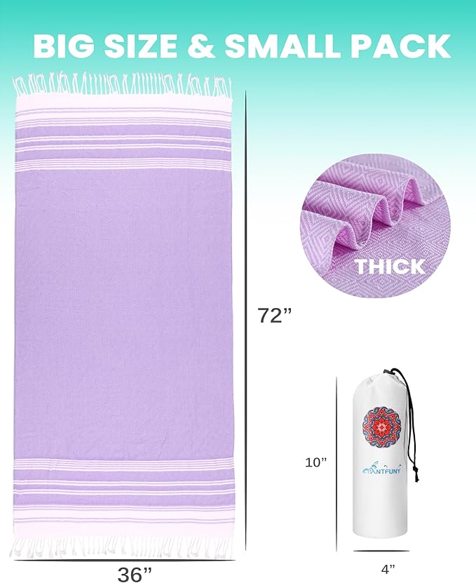Turkish Beach Towels Vacation Essentials Quick Dry Sand Free Soft Absorbent Adult Oversized Bath Pool Swim Long Wide Stripe Towel Sound Cloud Linen Sandfree Chamois Mat Summer Thing Thin Travel