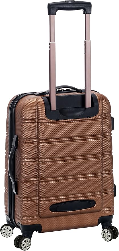 Rockland Melbourne Hardside Expandable Spinner Wheel Luggage, Brown, 2 Piece (20"/28")