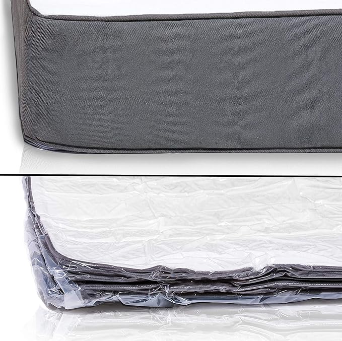 Mattress Vacuum Bag for Moving, Vacuum Seal Mattress Bag for Memory Foam or Inner Spring Mattresses, Compression and Storage for Returns, Leakproof Valve and Double Zip Seal (Twin/Twin-XL)