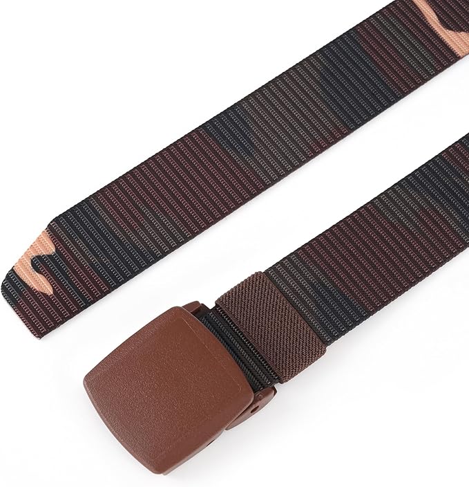 Mile High Life Nylon Web Belt Outdoor Military Belt With TSA Safe Plastic Buckle Belt