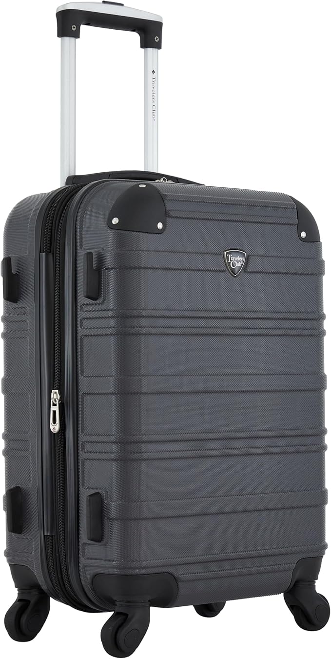 Travelers Club Phoenix Luggage, Blackened Pearl, 22-Inch Carry-On