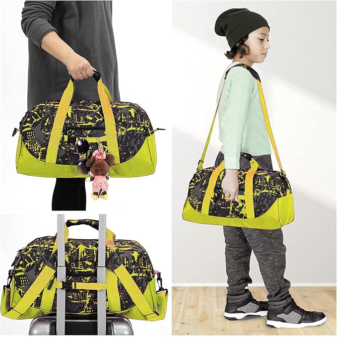 Stumdo Kids Overnighter Duffel Bags for kids, Carry-On Size & Ideal for School Practice or Overnight Travel Weekender Tote for Travel Gym Sport bag for Boys & Girls (11tyhuang)