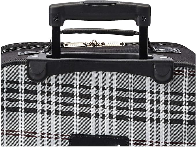 Rockland Fashion Softside Upright Luggage Set, Expandable, Black Plaid, 2-Piece (14/19)