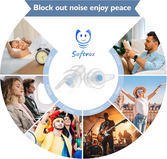Airplane Ear Pressure Relief Ear Plugs with Cord, Prevent Ear-Pain & Noise Reduction, Plane Travel Essentials Pressure Equalizing Earbuds, 100x Reusable Comfy Earplugs for Adults Kids 12+