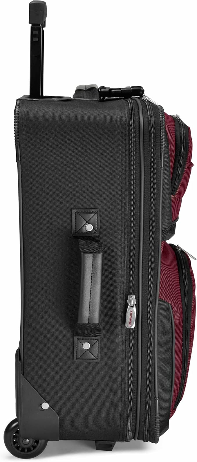 Travel Select Amsterdam Softside Expandable Luggage with Rolling Wheels, Red, 21-Inch Carry-on