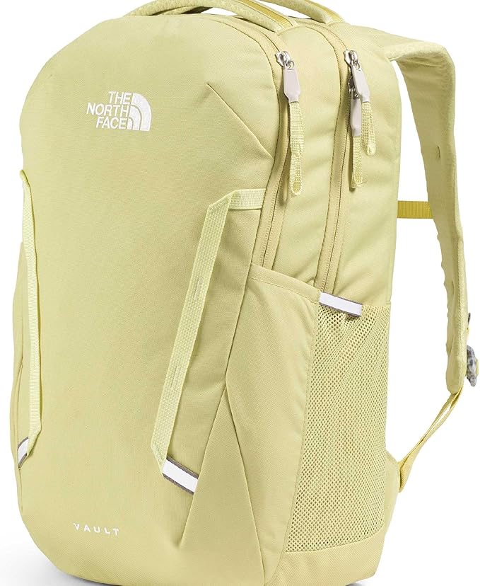 The North Face Women's Vault Everyday Laptop Backpack - Commuter Travel Bag, Water-Repellent, Spacious Main Compartment, Pear/Lemon Mist, One Size