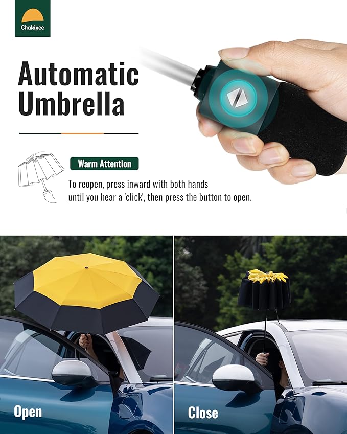 Travel Compact Umbrella Windproof - Portable Automatic for Rain, Folding Umbrella for Men and Women, Portable 210T Fabric