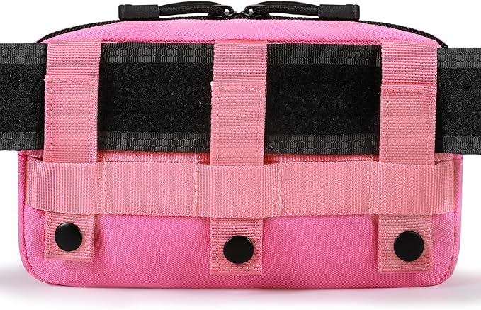 FRTKK Tactical Molle Admin Pouch Utility Laser Cut EDC Tool Pouch Bag Horizontal Modular Pouches Include US Flag Patch and Keychain