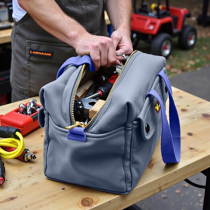 Waxed Canvas All Purpose Military Style Duffle Bag, Water-Resistant, Adjustable Strap, Fully Lined, Double Zipper Closure, heavy Duty, Olive Green