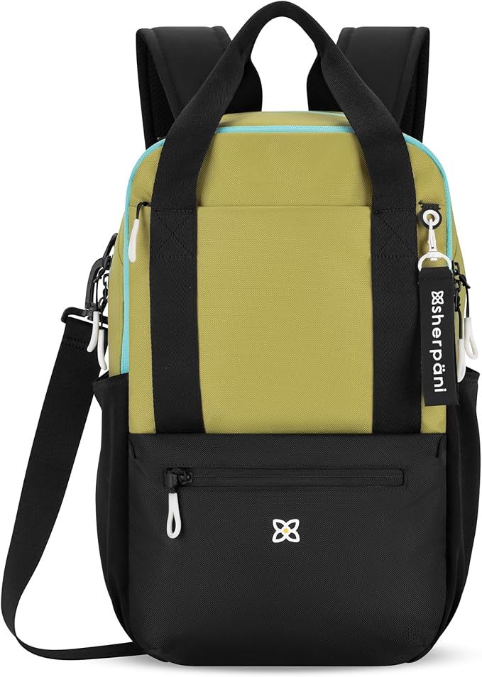 Sherpani Camden, Convertible Backpack, 3 in 1 Tote Bag, 18L Travel Backpack, Crossbody Bag for Women, Cross Body Purse, Travel Gifts, RFID Protection, Fits 13” Laptop (Alchemy)