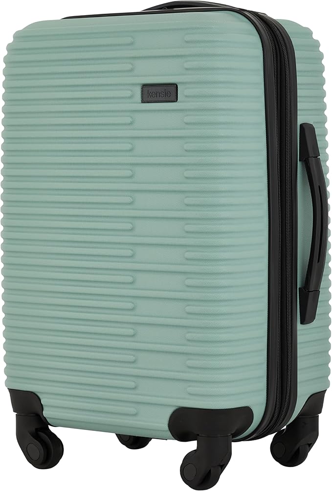 kensie Women's Hillsboro Luggage & Travel Bags Set, Green Granite, 20" Carry-On