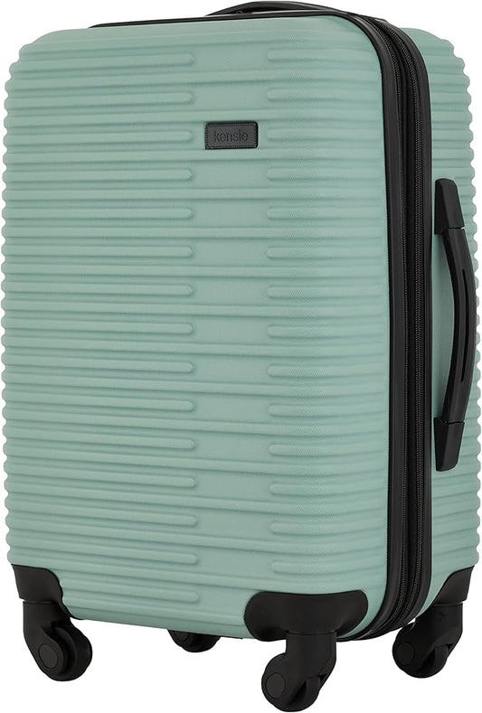 kensie Women's Hillsboro Luggage & Travel Bags Set, Green Granite, 20" Carry-On