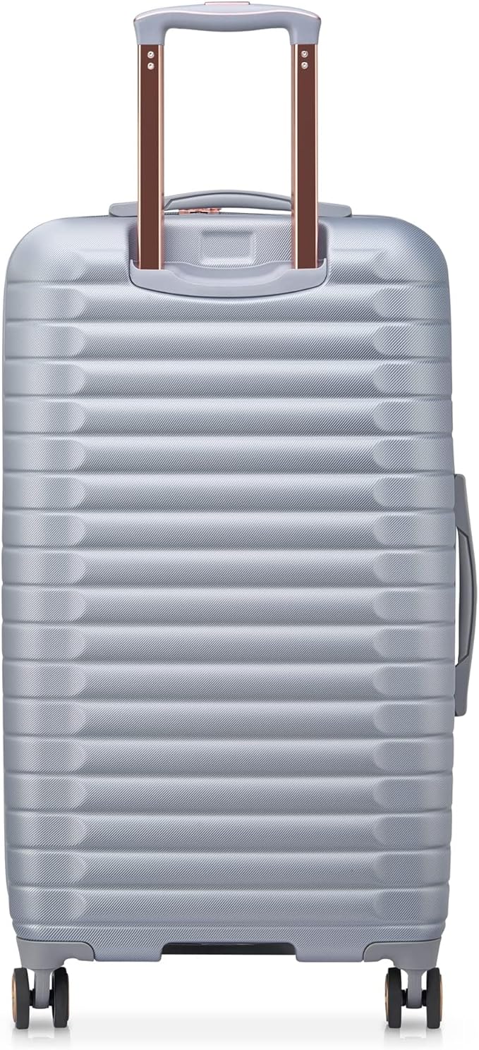 DELSEY PARIS Cruise 3.0 Hardside Expandable Luggage with Spinner Wheels, Platinum, Checked 26 Inch Trunk