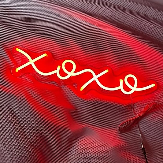 Ulalaza Neon Light Sign LED XOXO Night Lights USB Operated Decorative Marquee Sign Bar Pub Store Club Garage Home Party Decor