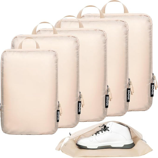 BAGAIL 6 Set Ultralight Compression Packing Cubes Packing Organizer for Travel Accessories Luggage Suitcase Backpack