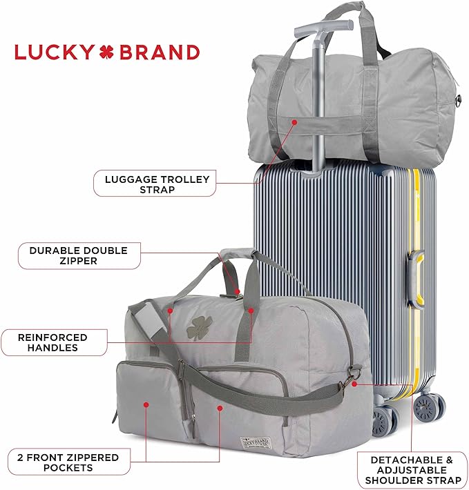 Lucky Travel Duffel Bags 115L, Gym Bag, Travel Bag & Large Duffle Bag for Men, Foldable Overnight Weekender Bags for Women & Men with Adjustable Shoulder Strap,