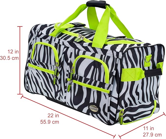 Rockland Rolling Duffel Bag, Black, 22"